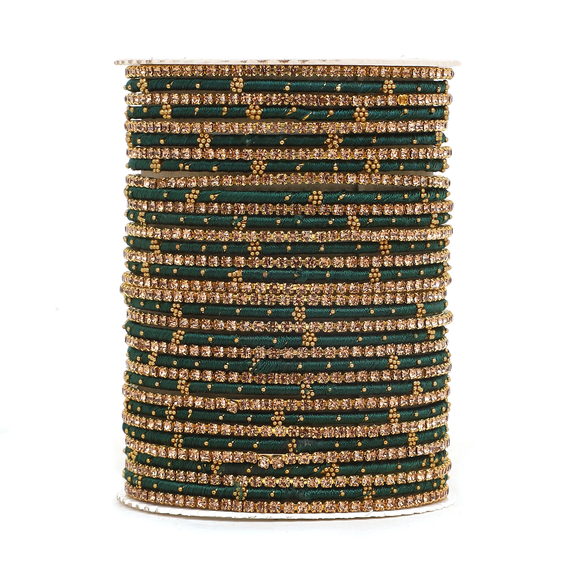 Elegant Colored Thread Bangle Set - Image 20