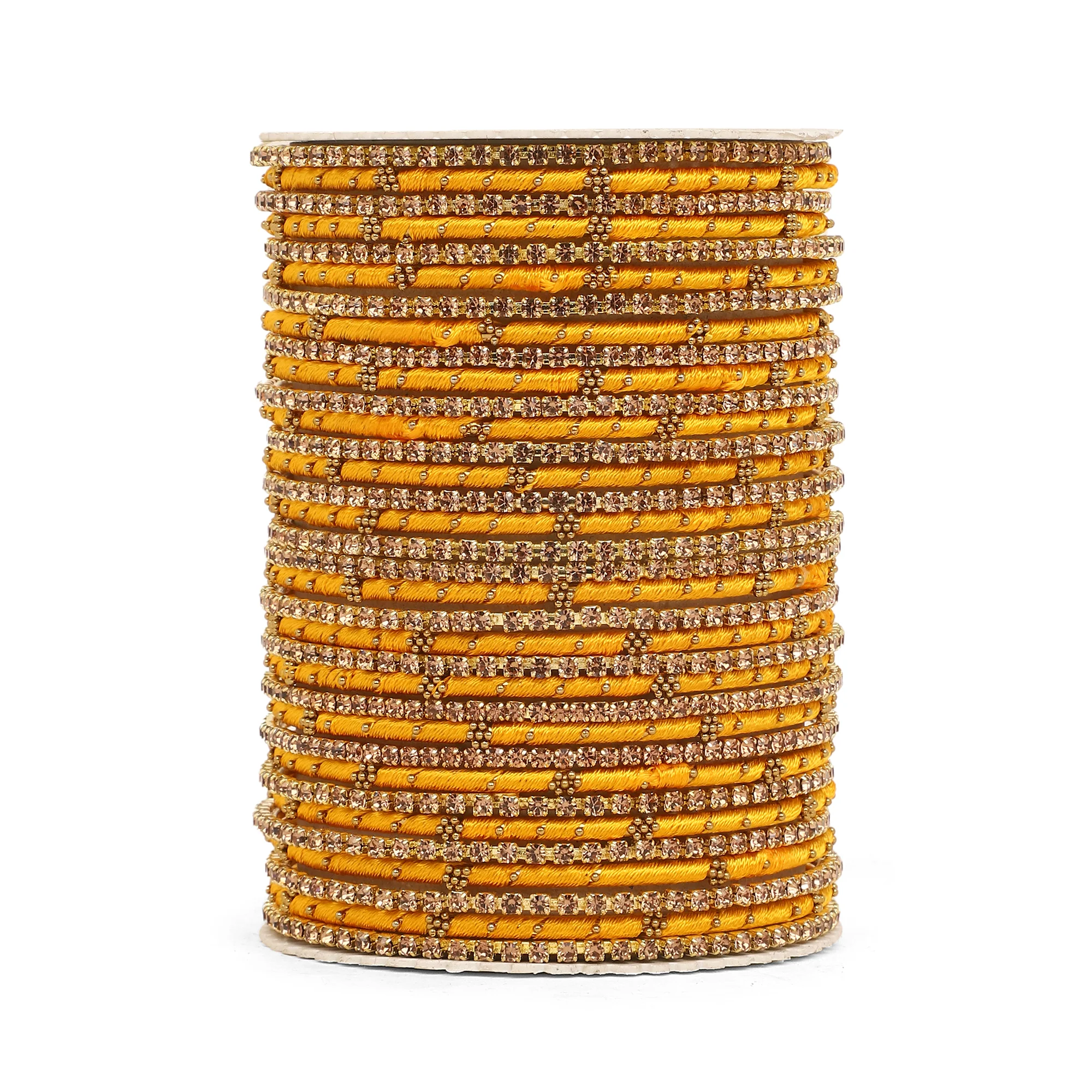 Elegant Colored Thread Bangle Set - Image 21