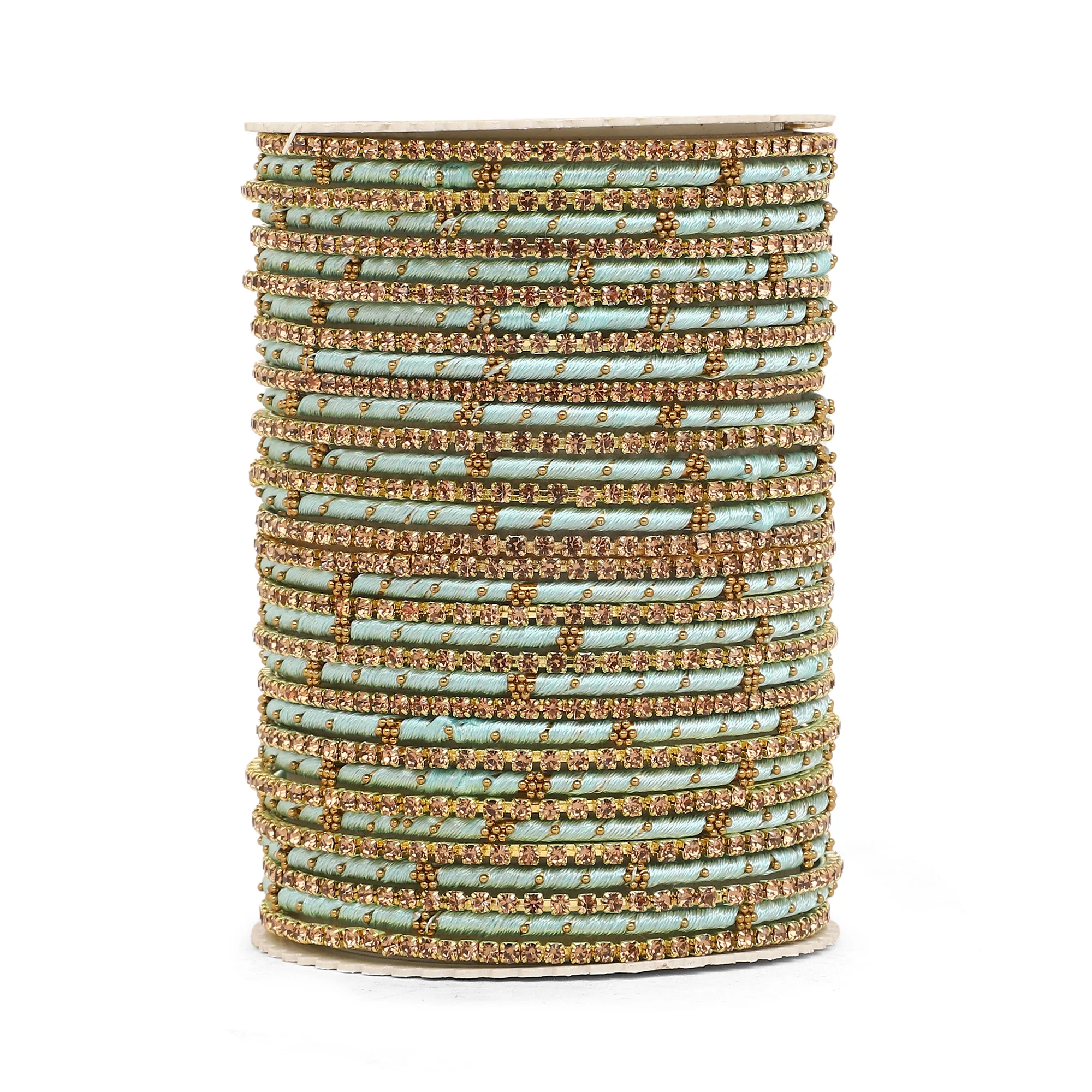 Elegant Colored Thread Bangle Set - Image 22