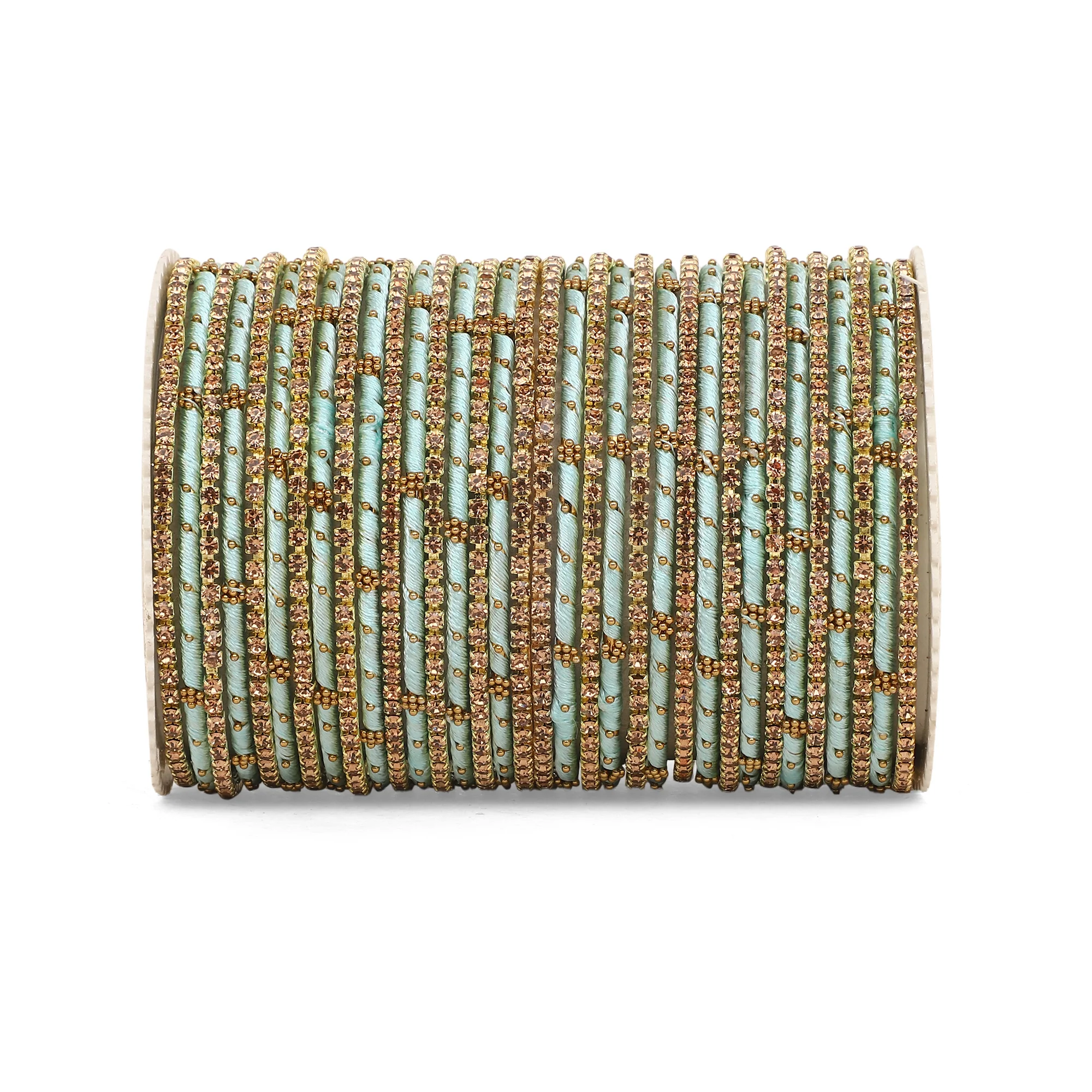 Elegant Colored Thread Bangle Set - Image 24