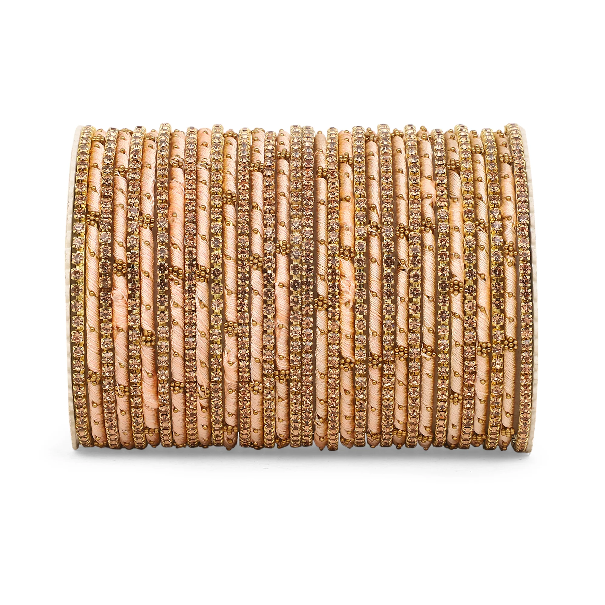 Elegant Colored Thread Bangle Set - Image 25