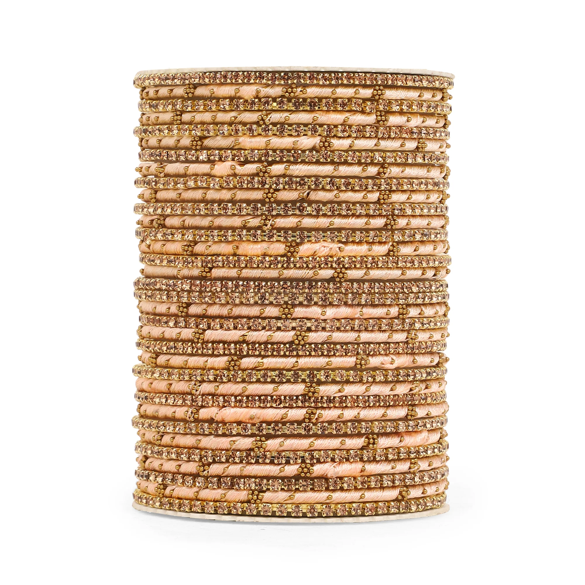 Elegant Colored Thread Bangle Set - Image 26