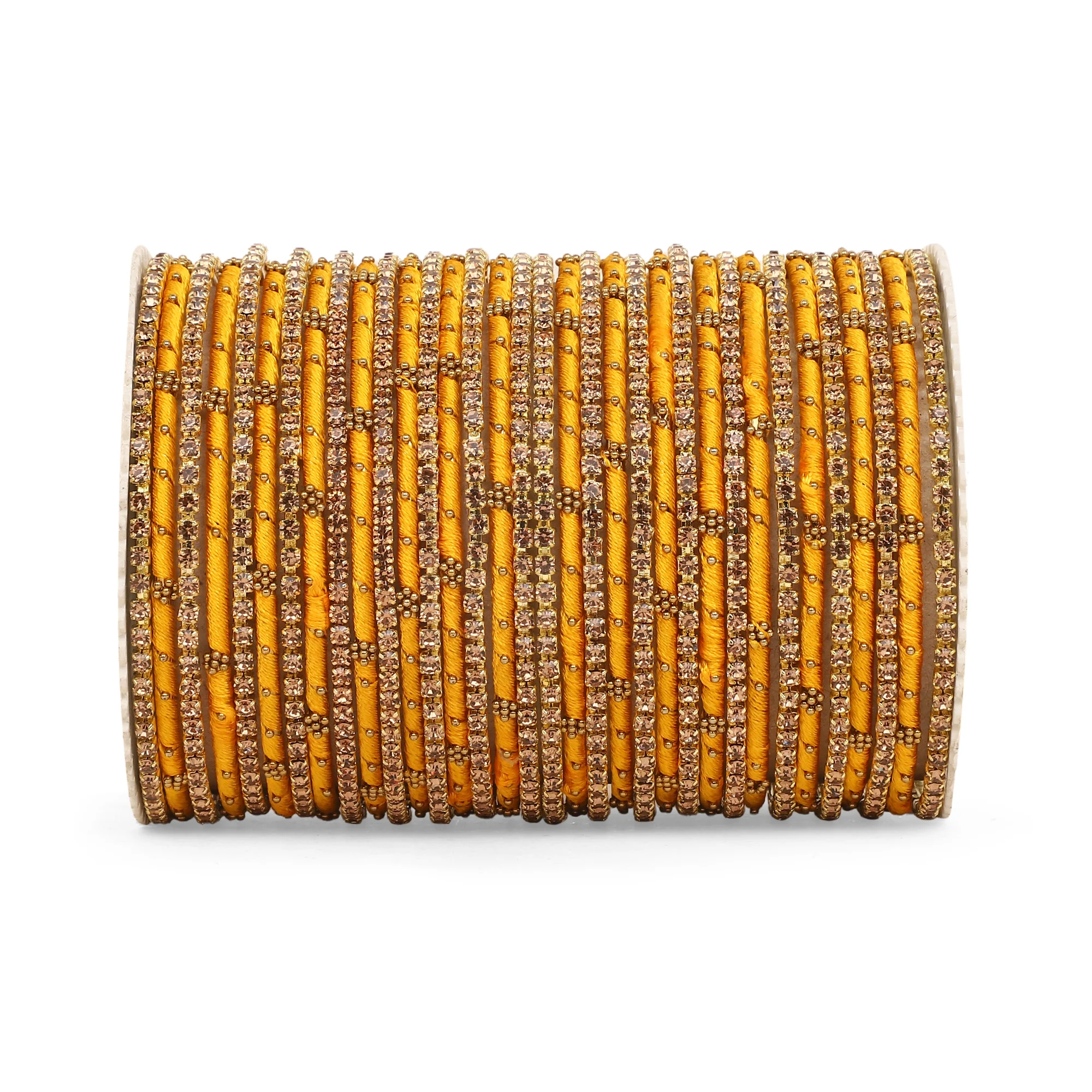 Elegant Colored Thread Bangle Set - Image 30