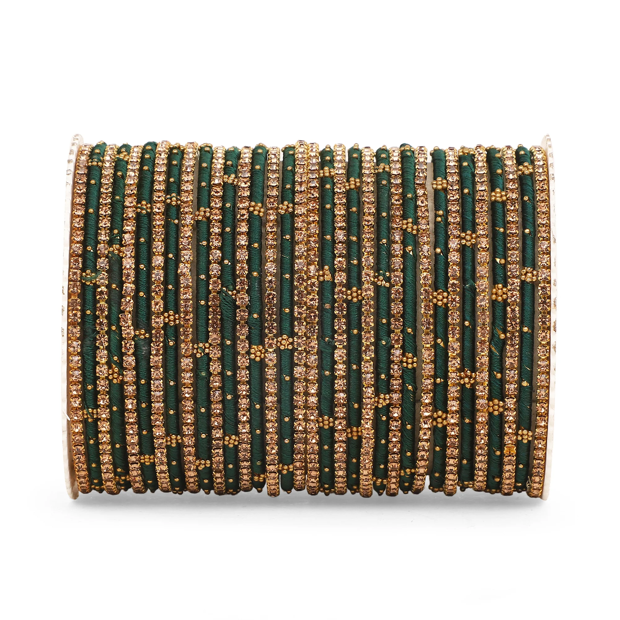 Elegant Colored Thread Bangle Set - Image 31