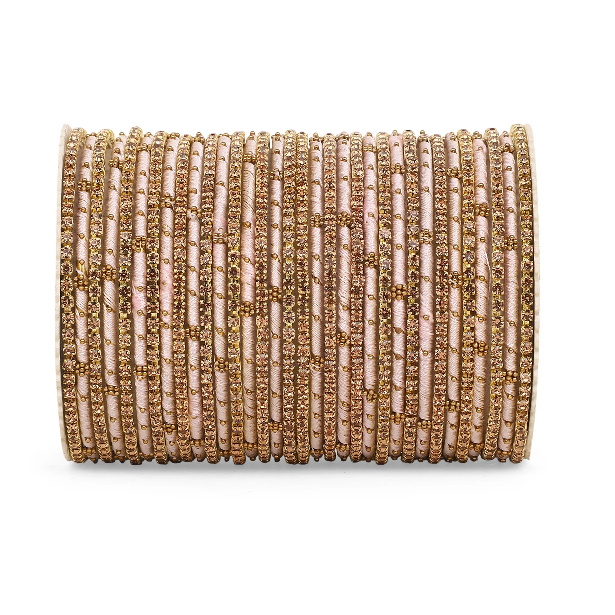 Elegant Colored Thread Bangle Set - Image 34