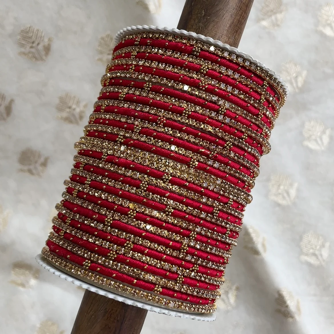 Elegant Colored Thread Bangle Set - Image 5