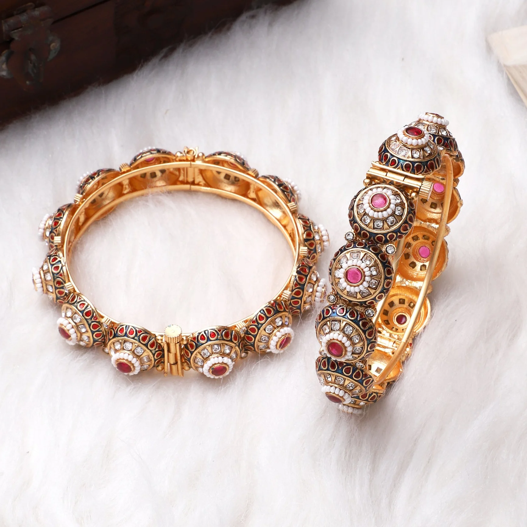 Fancy Meenakari Bracelet for Dailywear by Leshya - Image 2