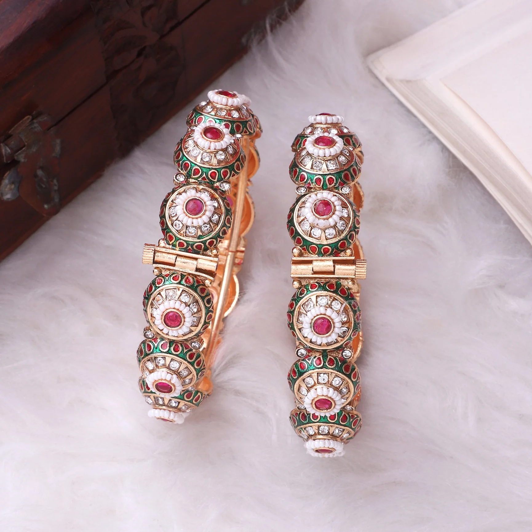 Fancy Meenakari Bracelet for Dailywear by Leshya - Image 3