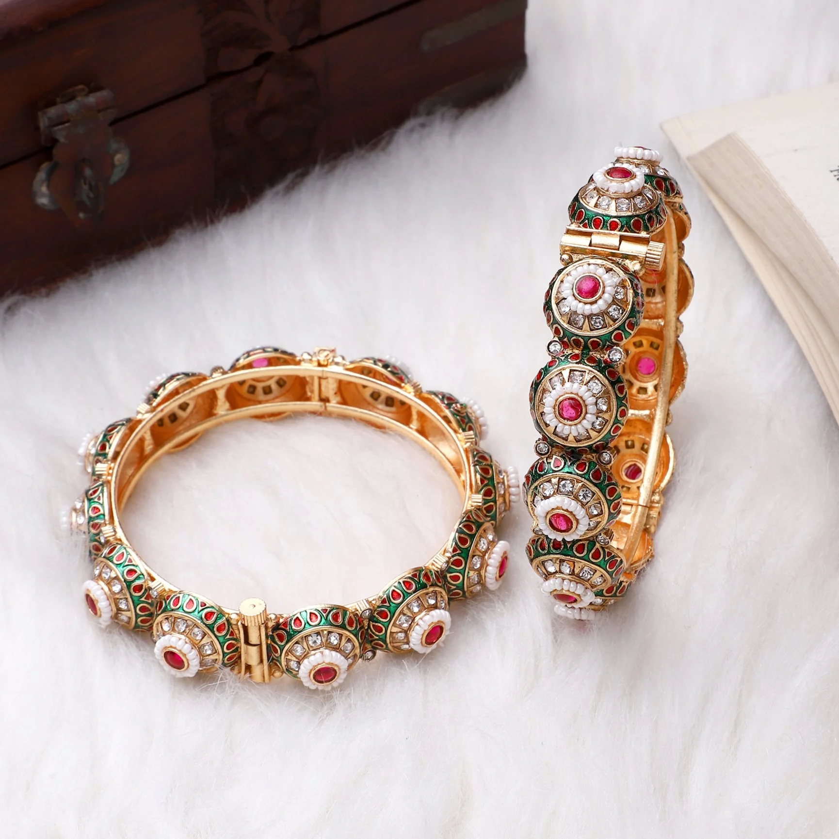 Fancy Meenakari Bracelet for Dailywear by Leshya - Image 4