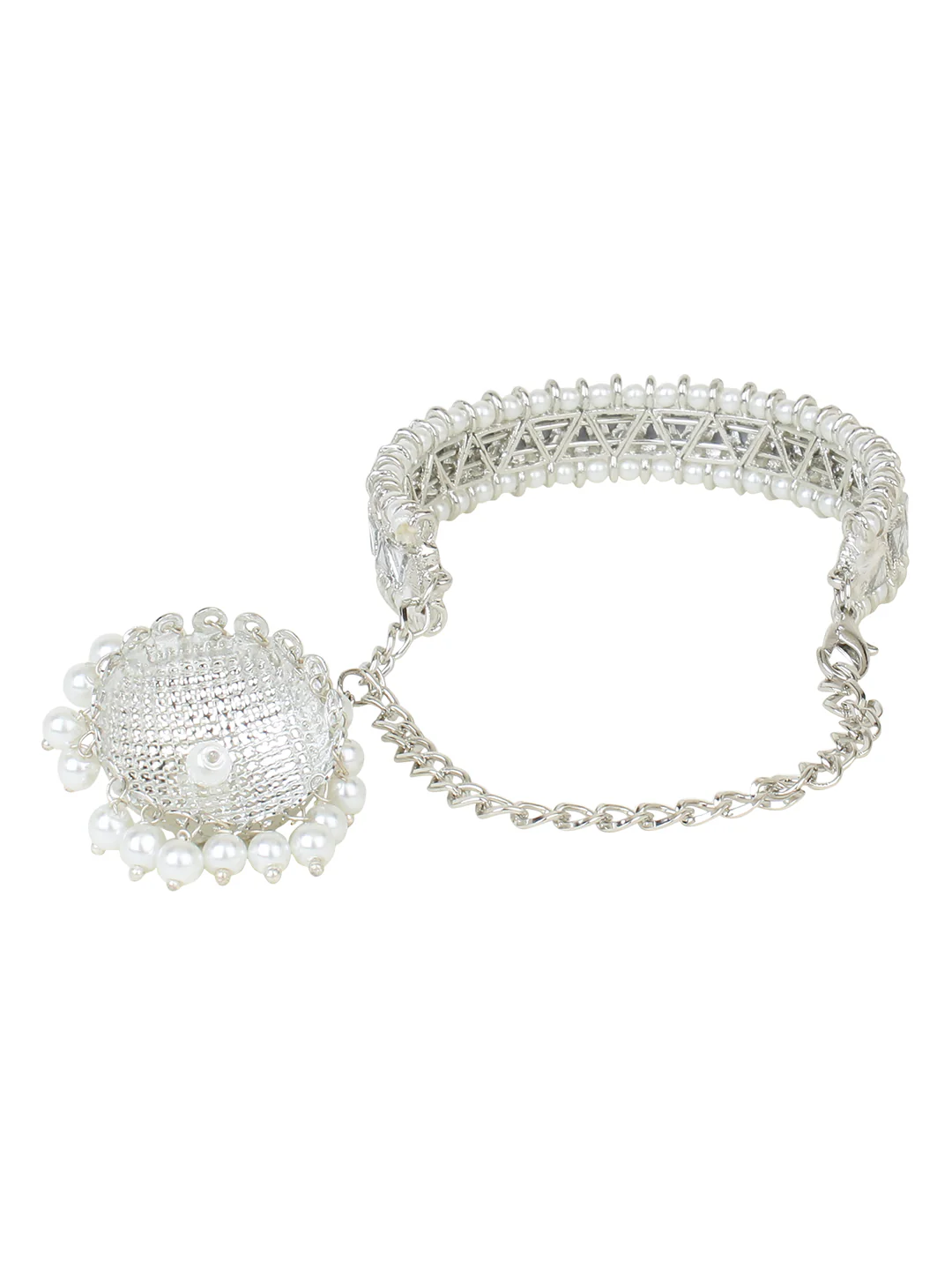 Free Size Jhumki Mirror Bracelet by Leshya - Image 4