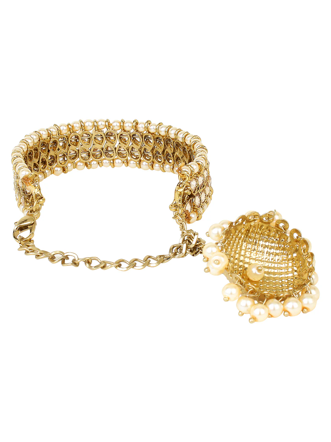 Free Size Jhumki Mirror Bracelet by Leshya - Image 7