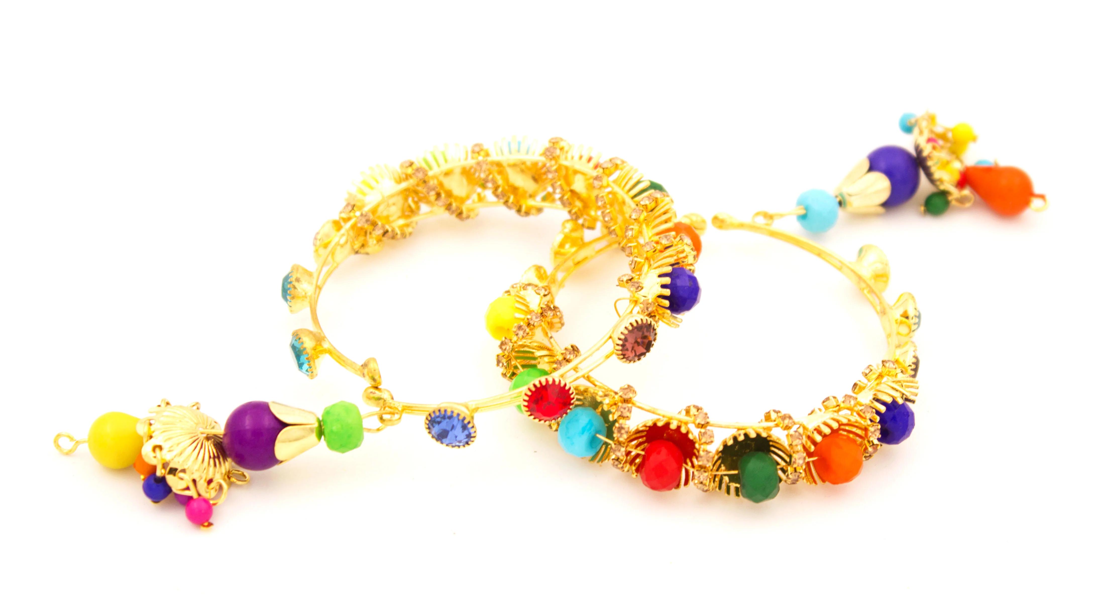 Free Size Multicoloured Bracelet Pair by Leshya - Image 2