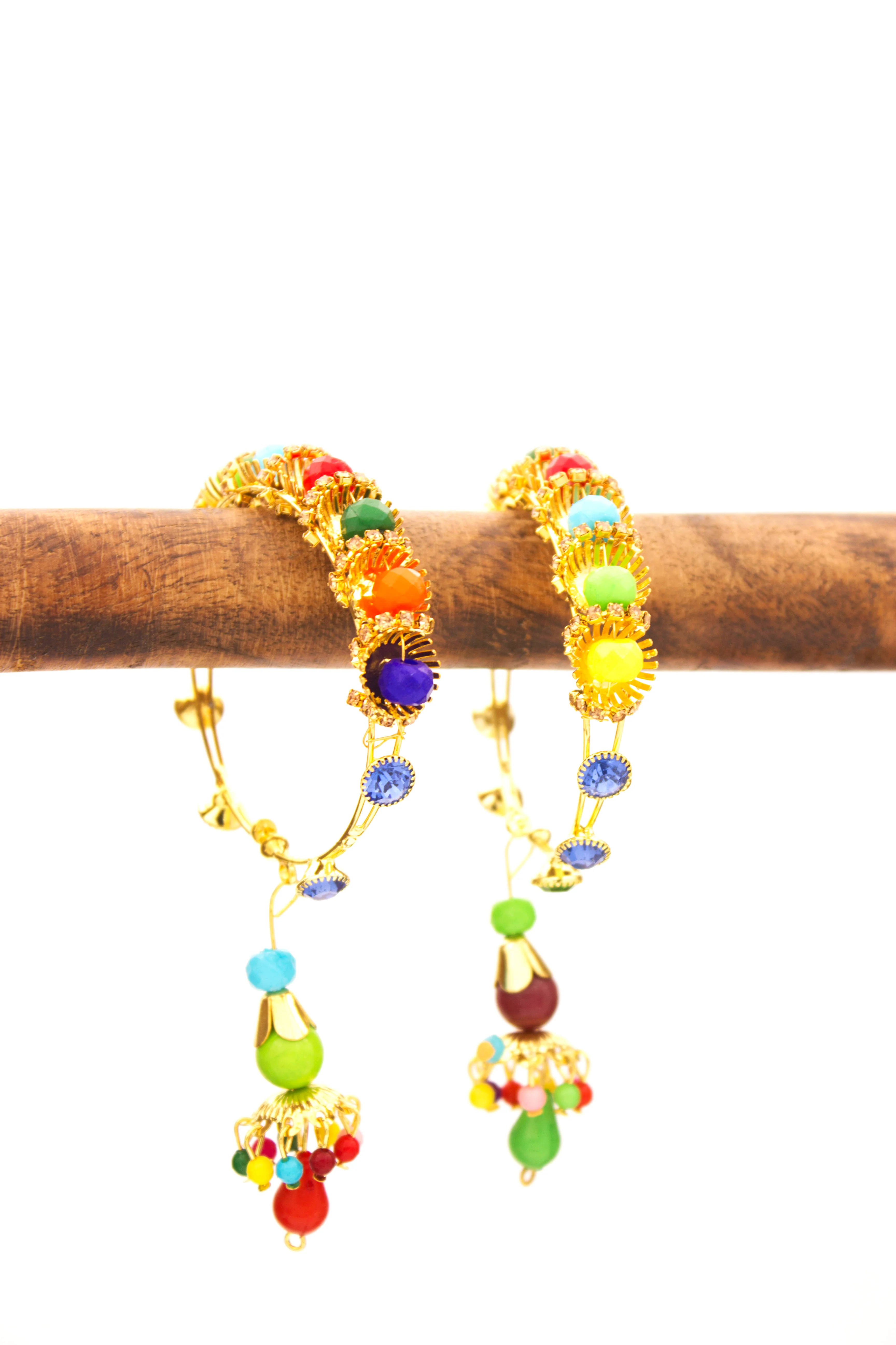 Free Size Multicoloured Bracelet Pair by Leshya - Image 4