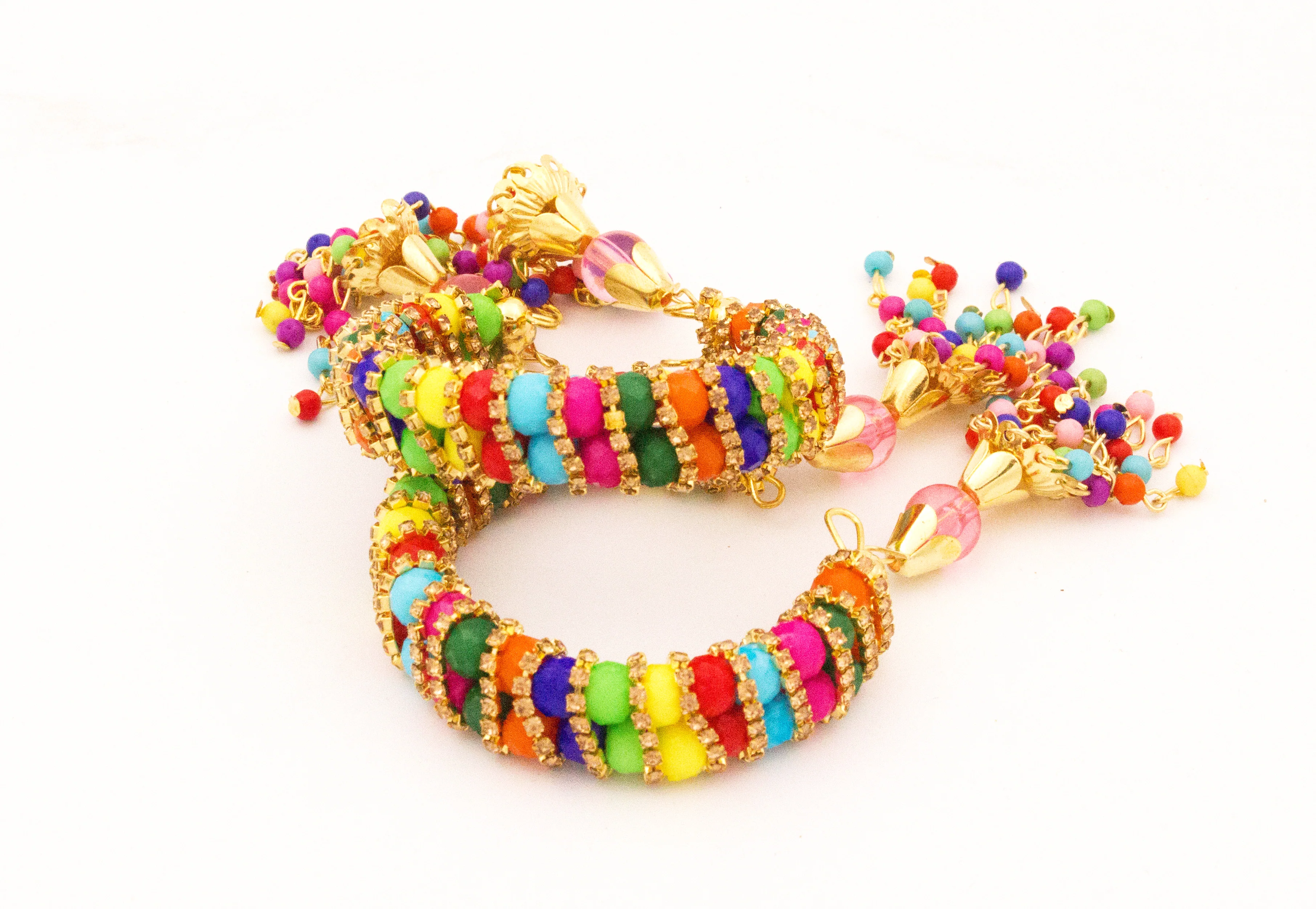 Free Size Multicoloured Bracelet Pair by Leshya - Image 2
