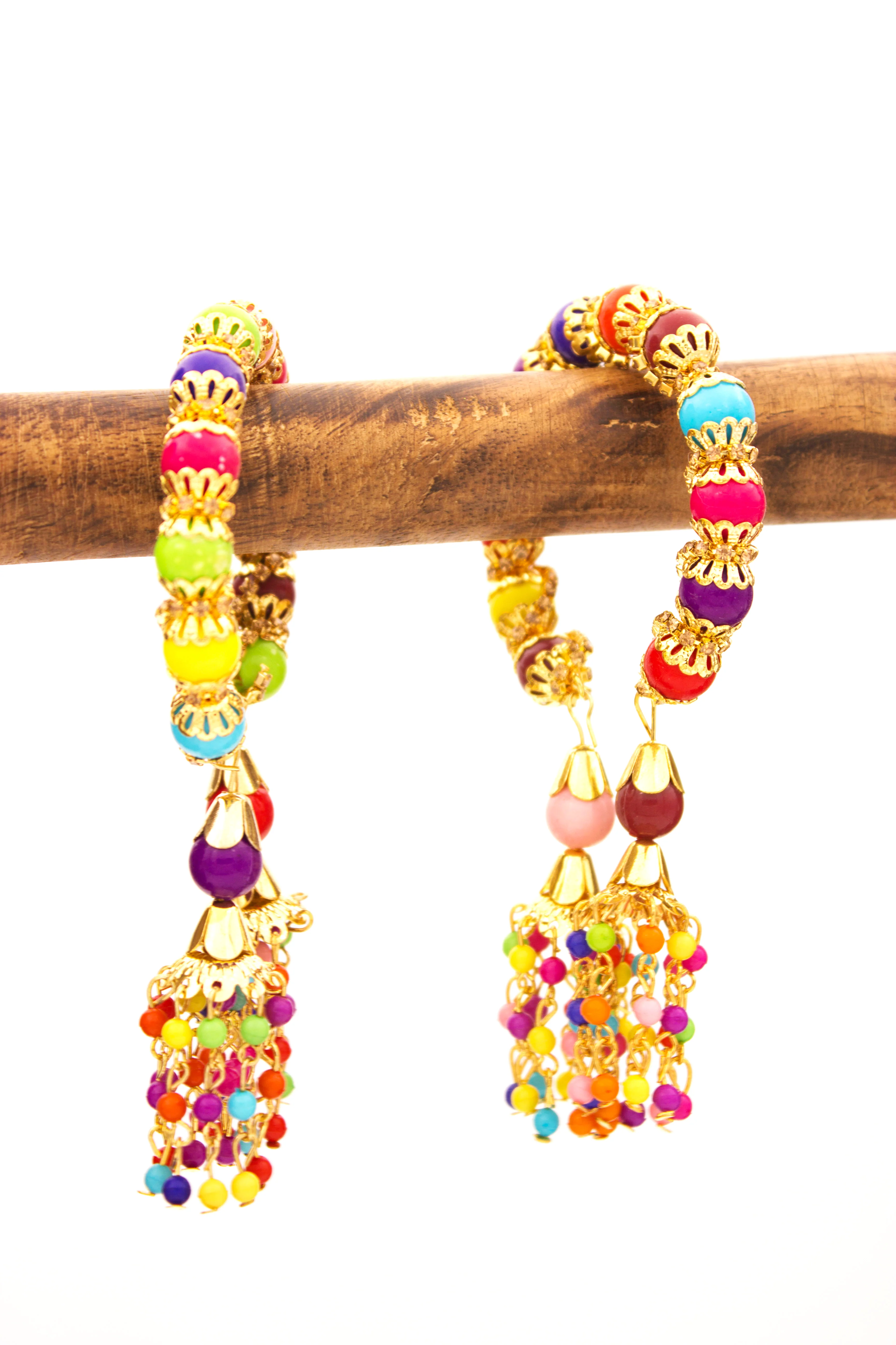 Free Size Multicoloured Bracelet Pair by Leshya - Image 3
