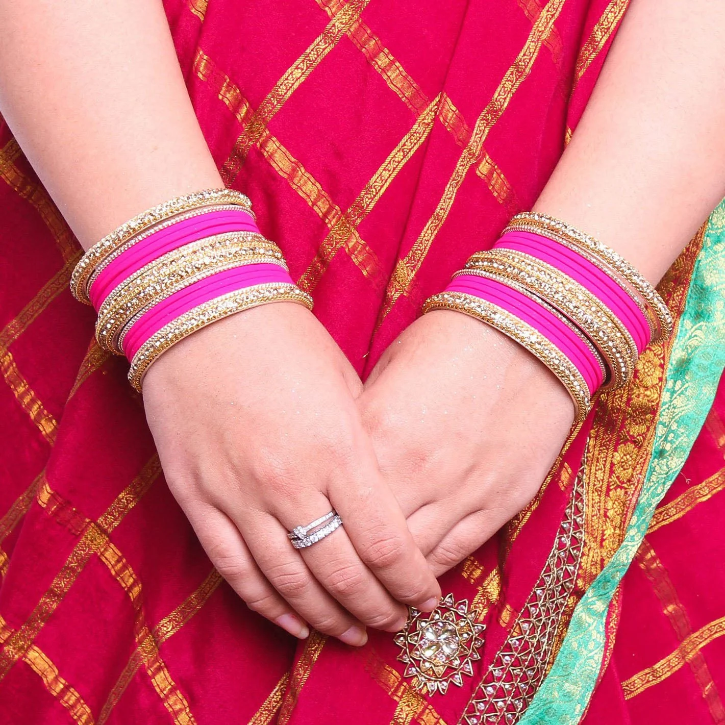 Golden Bracelet And Matte Finish Bangle Set For Women - Image 4