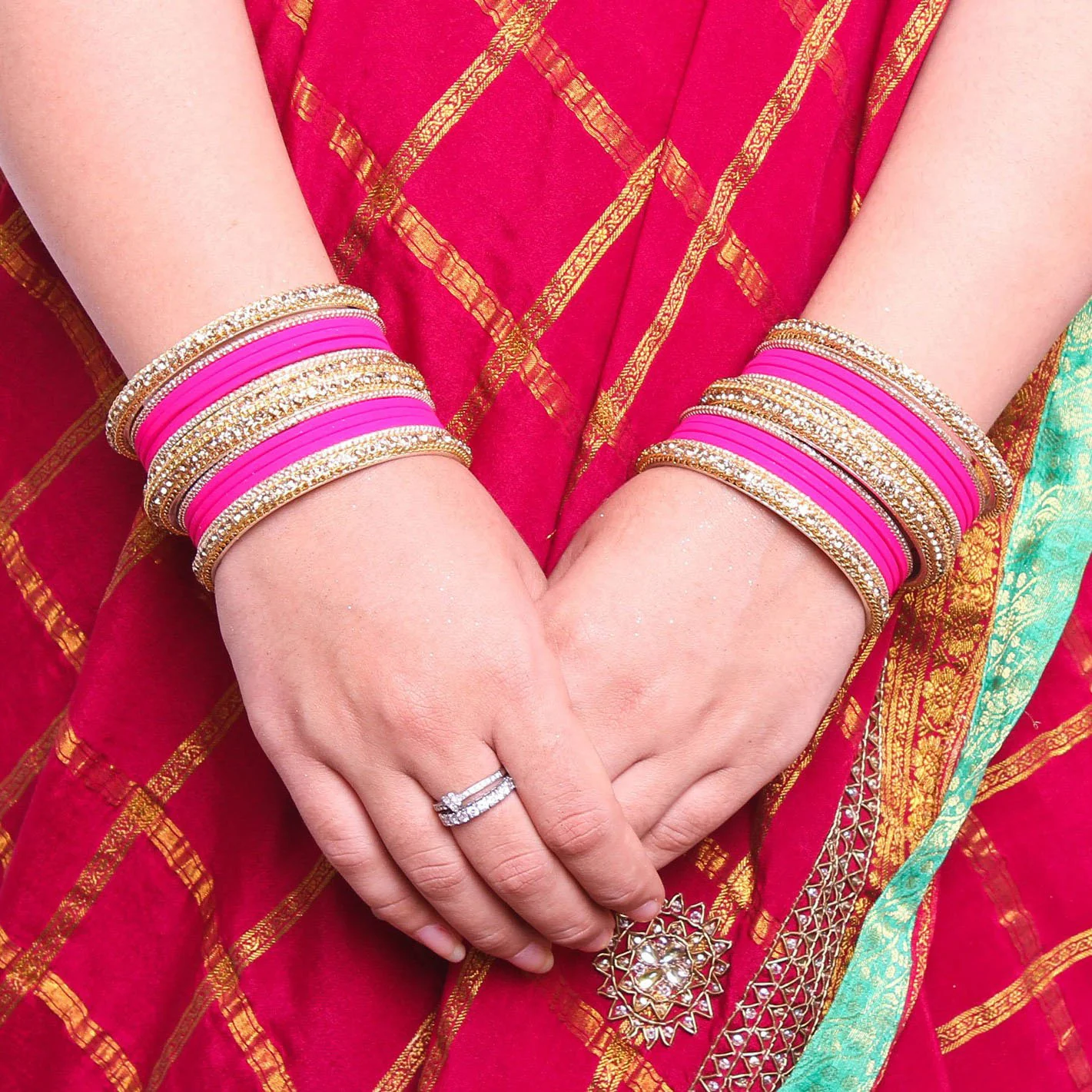 Golden Bracelet And Matte Finish Bangle Set For Women - Image 4