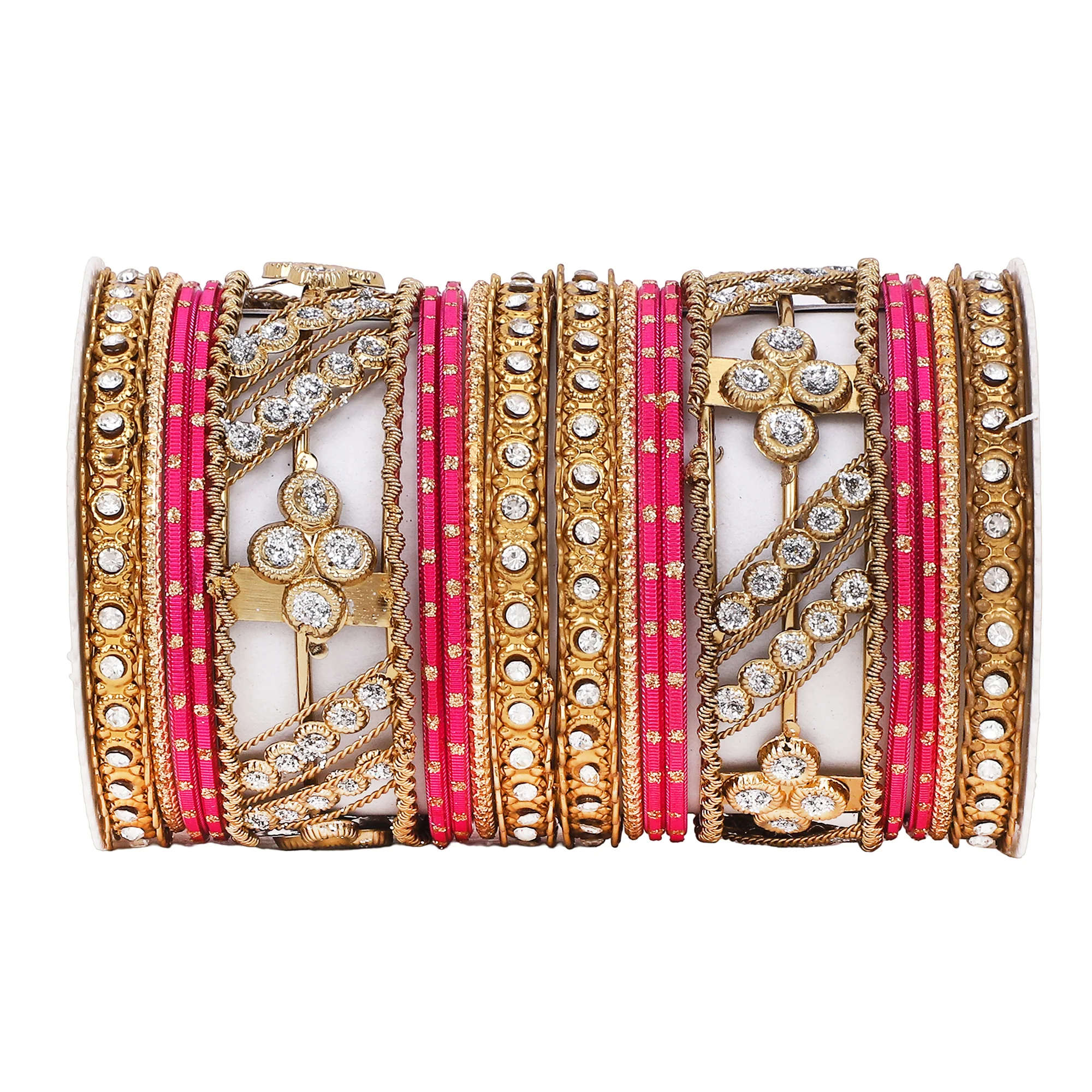 Golden dotted and Stone bangle set by Leshya - Image 7