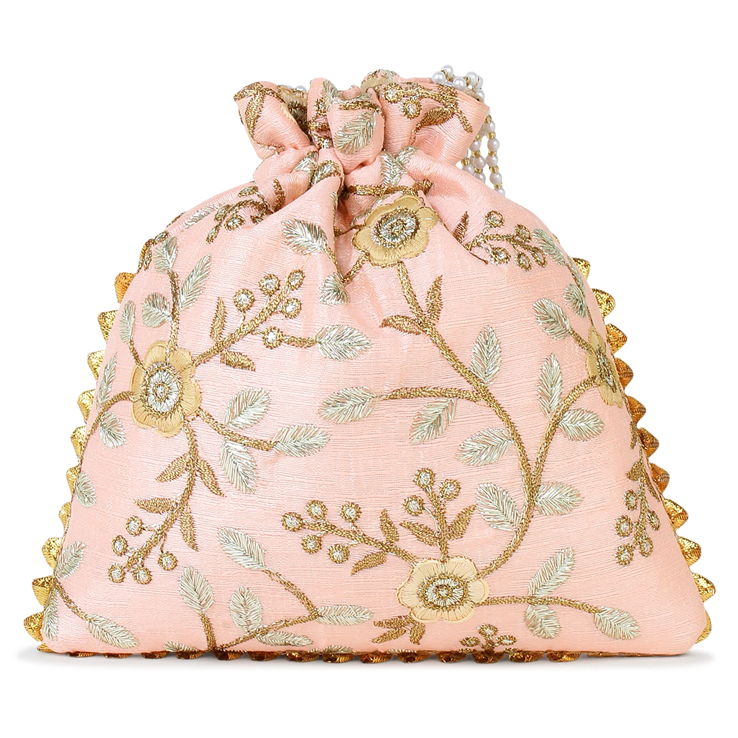 Golden Embroided Potli for the Bride by Leshya - Image 3