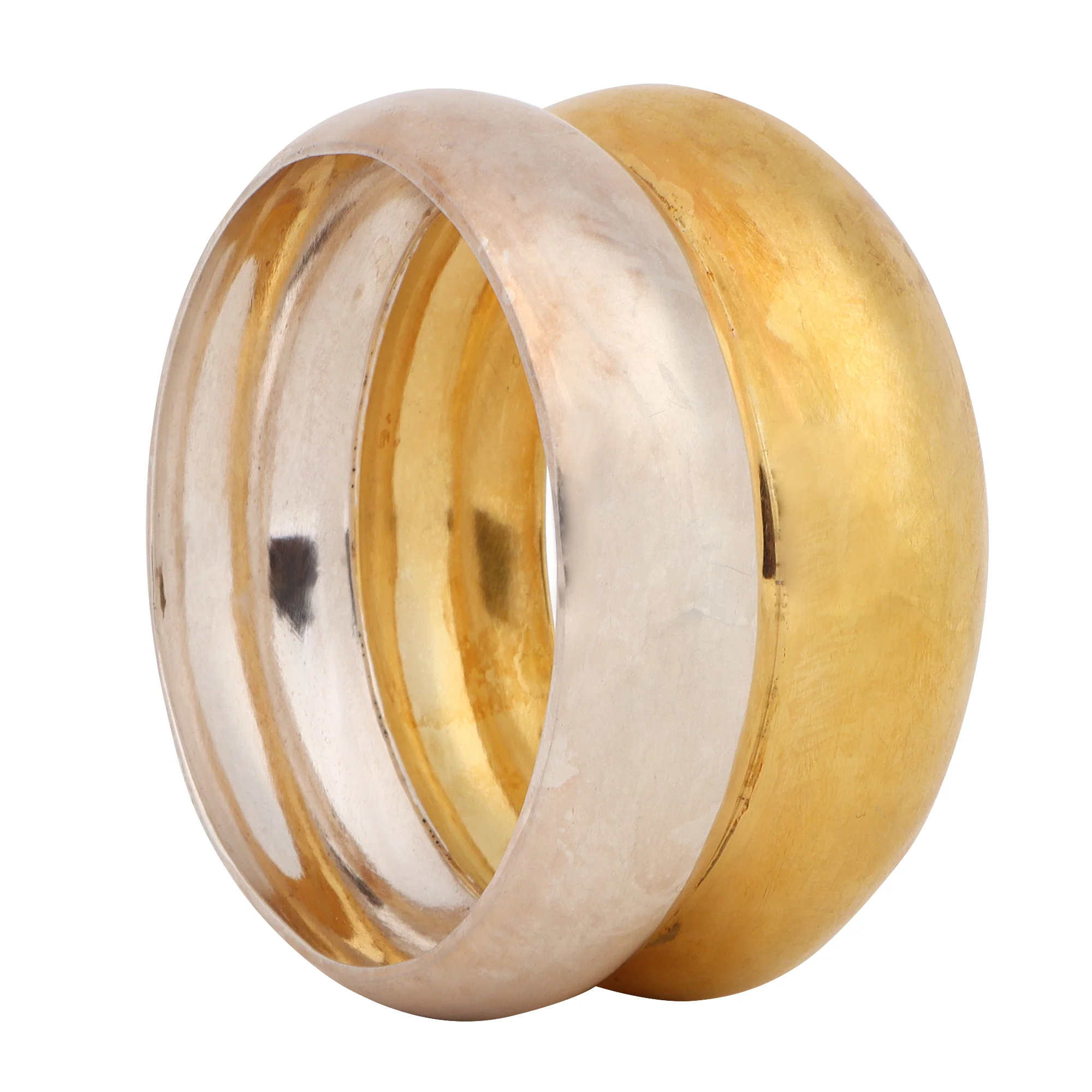 Golden & Silver Matte Gold finish Bracelet Pair - Image 3