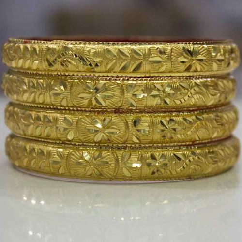 Guarantee Gold Dyed Bracelet With Floral Design - Image 3