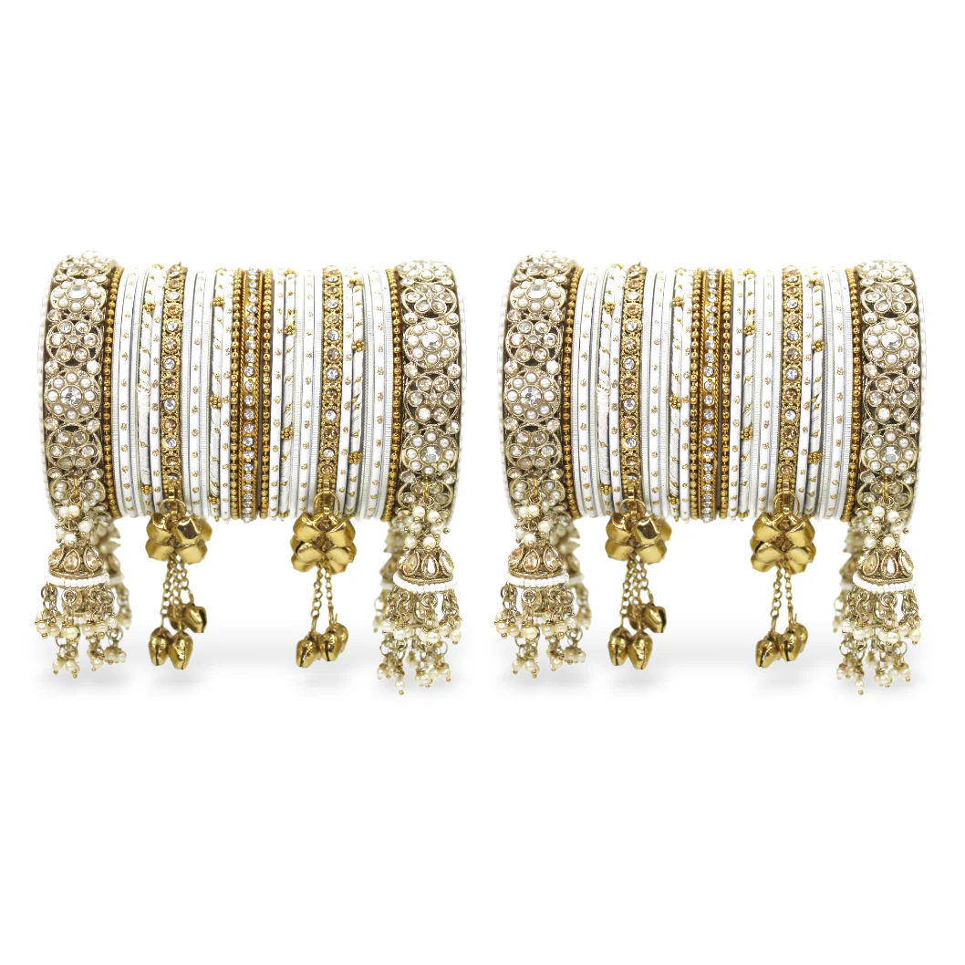 Heavy Jhumki Bangle set for two hands by Leshya - Image 2