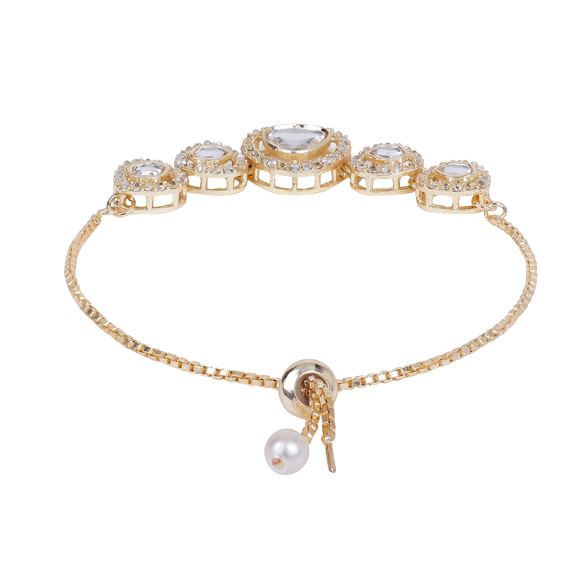 Kundan Beaded chain bracelet - Image 6