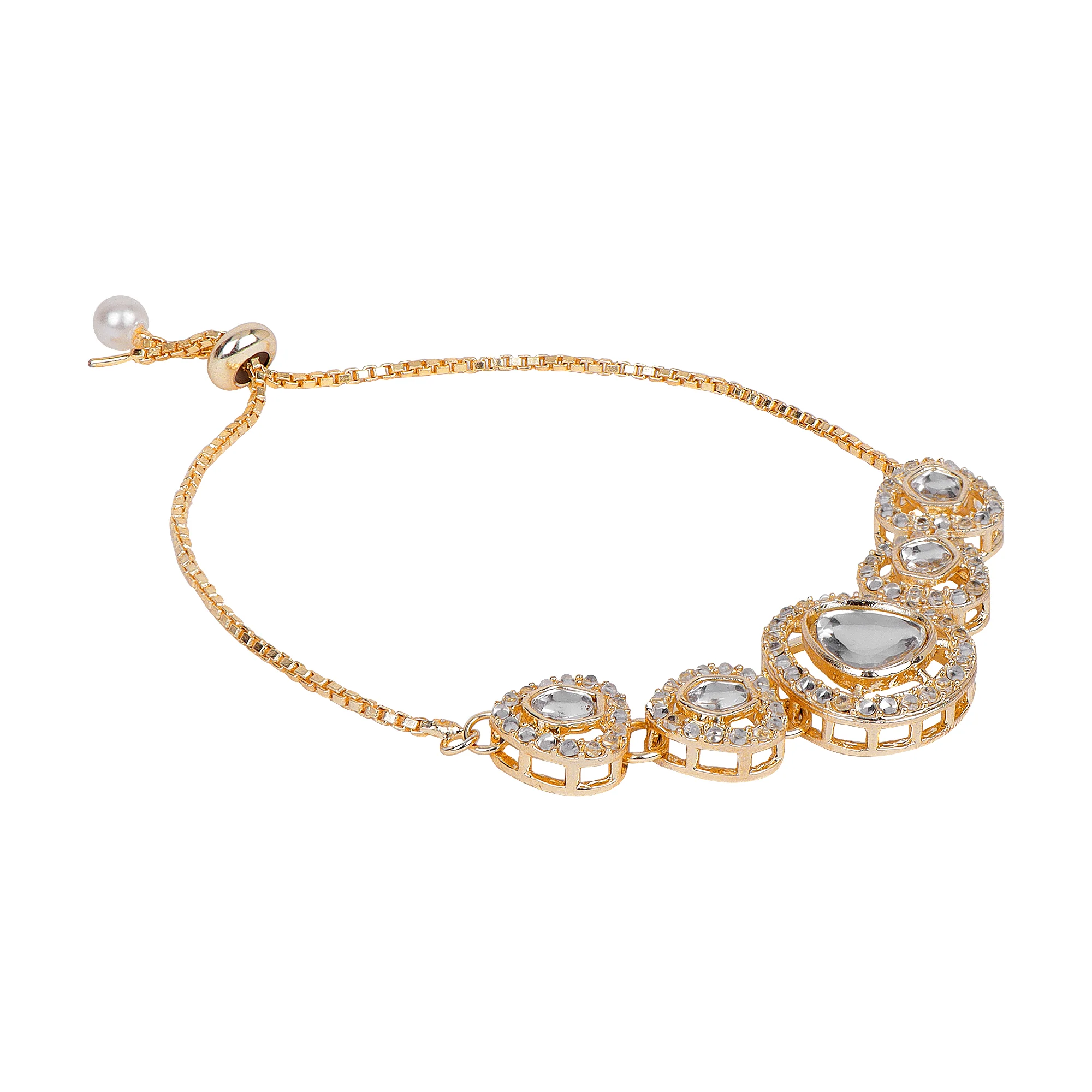 Kundan Beaded chain bracelet - Image 7