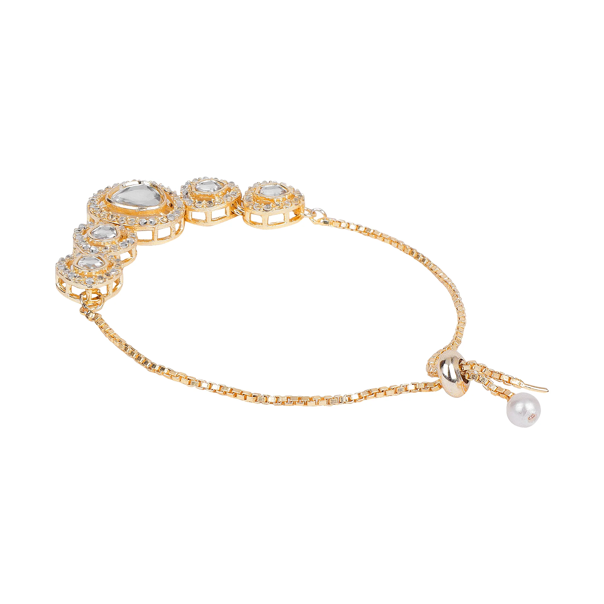Kundan Beaded chain bracelet - Image 8
