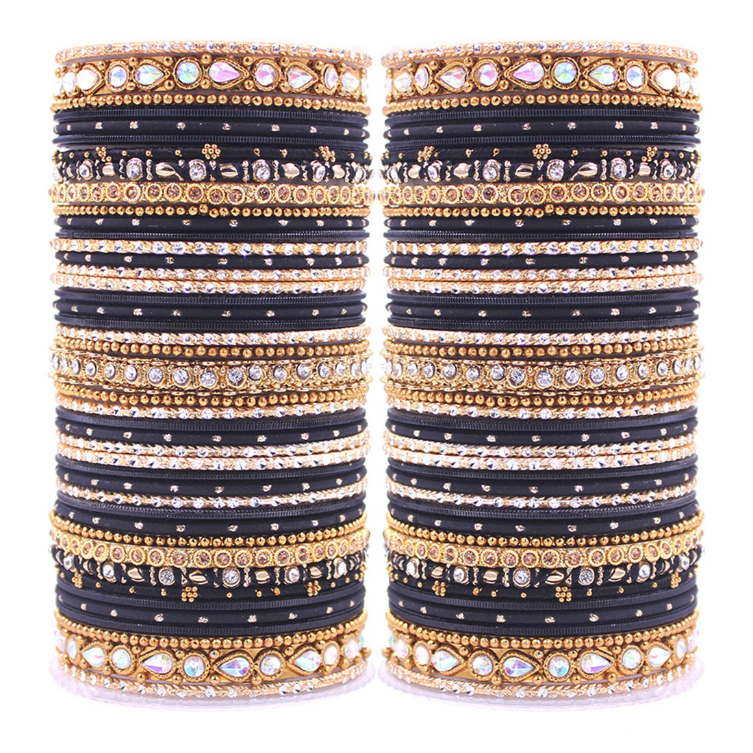 Intricate Dual Colour Pastel Bridal Bangle set - Image 6