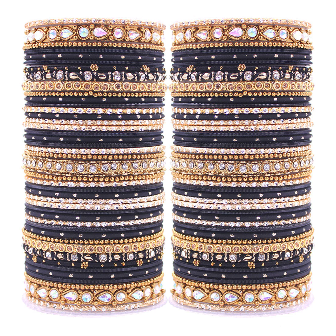 Intricate Dual Colour Pastel Bridal Bangle set - Image 6