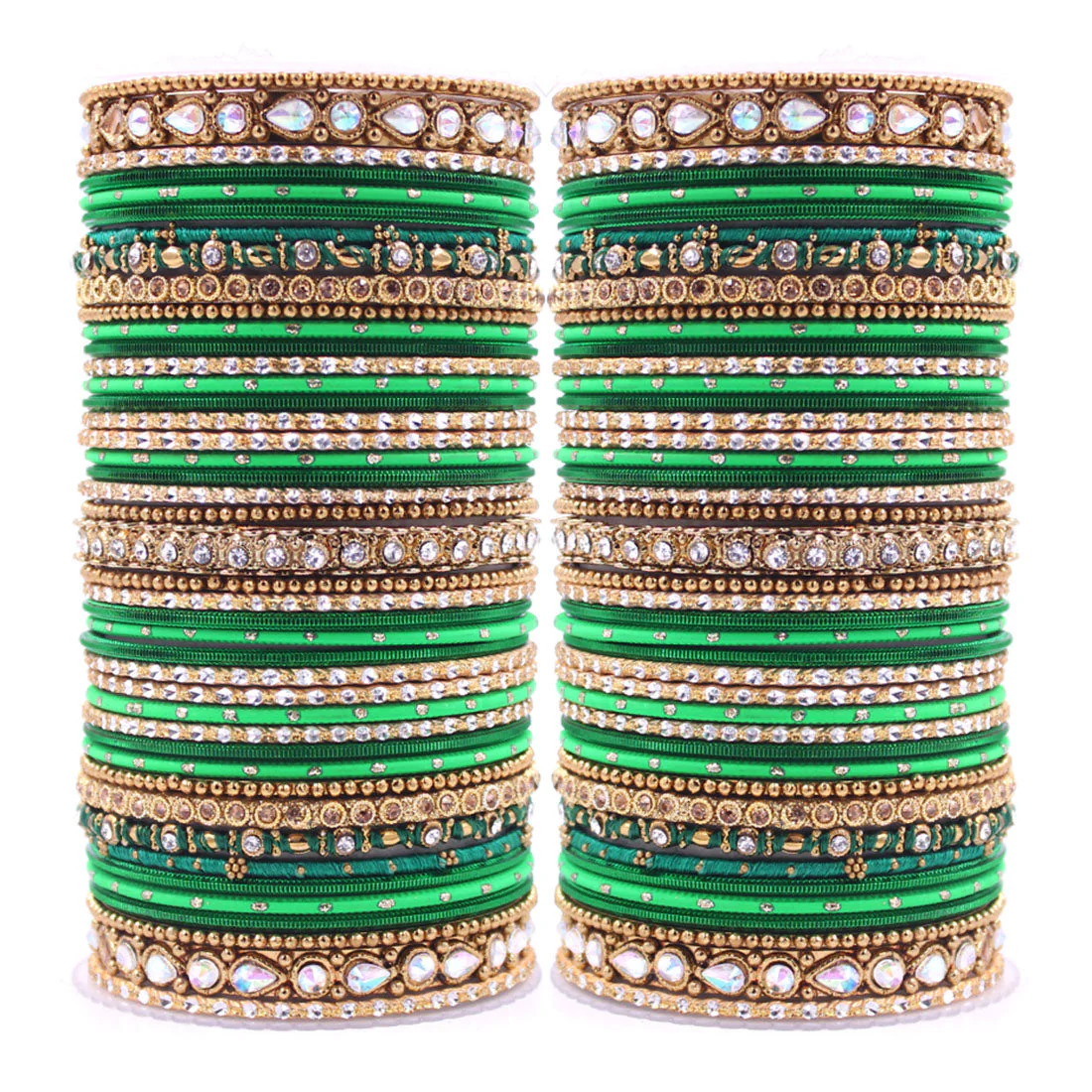 Intricate Dual Colour Pastel Bridal Bangle set - Image 3