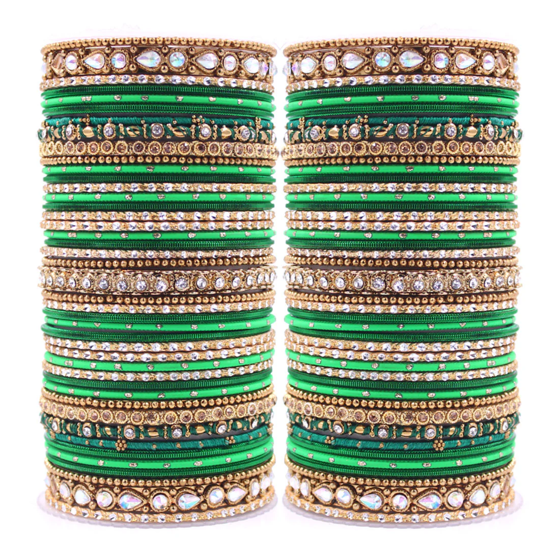 Intricate Dual Colour Pastel Bridal Bangle set - Image 5
