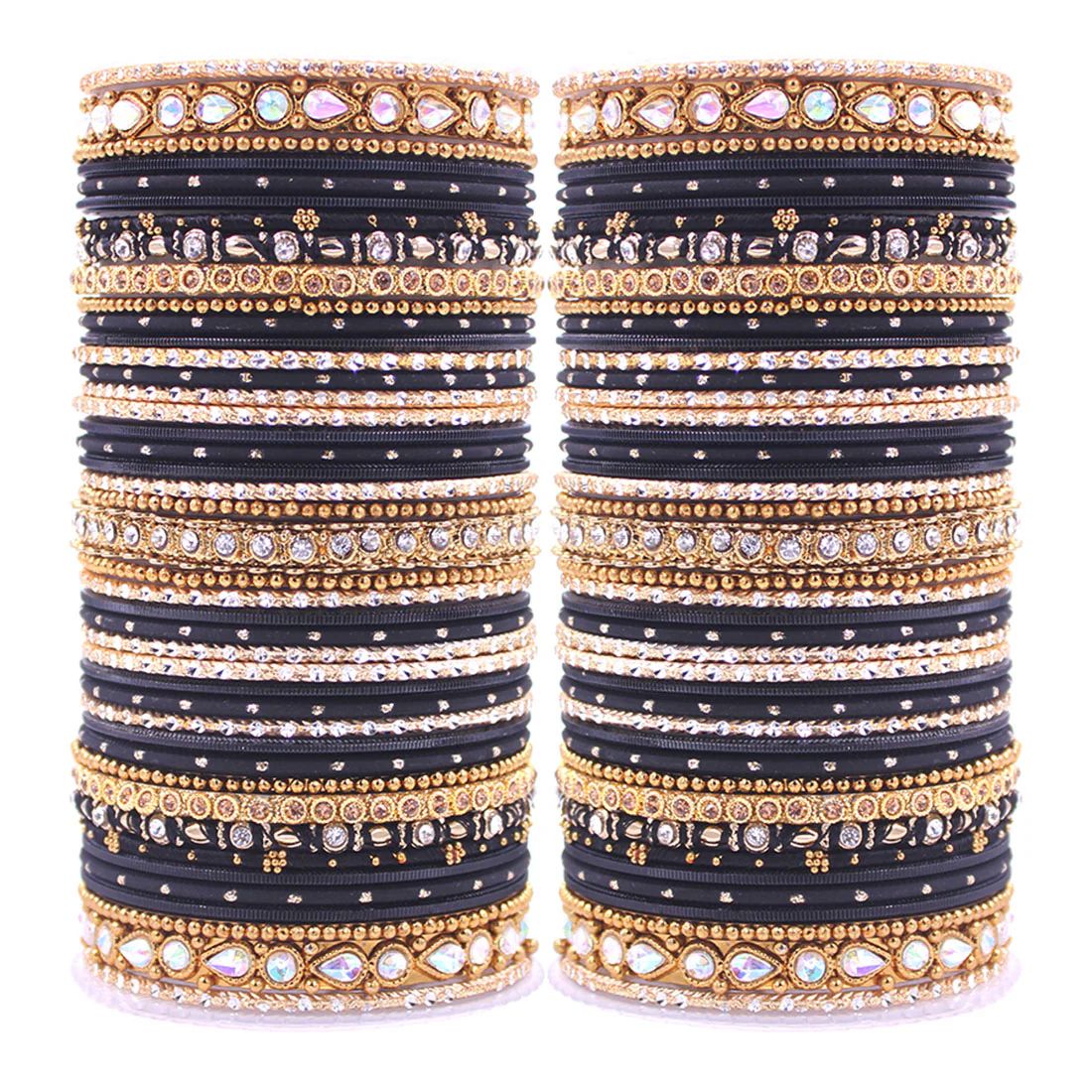 Intricate Dual Colour Pastel Bridal Bangle set - Image 6