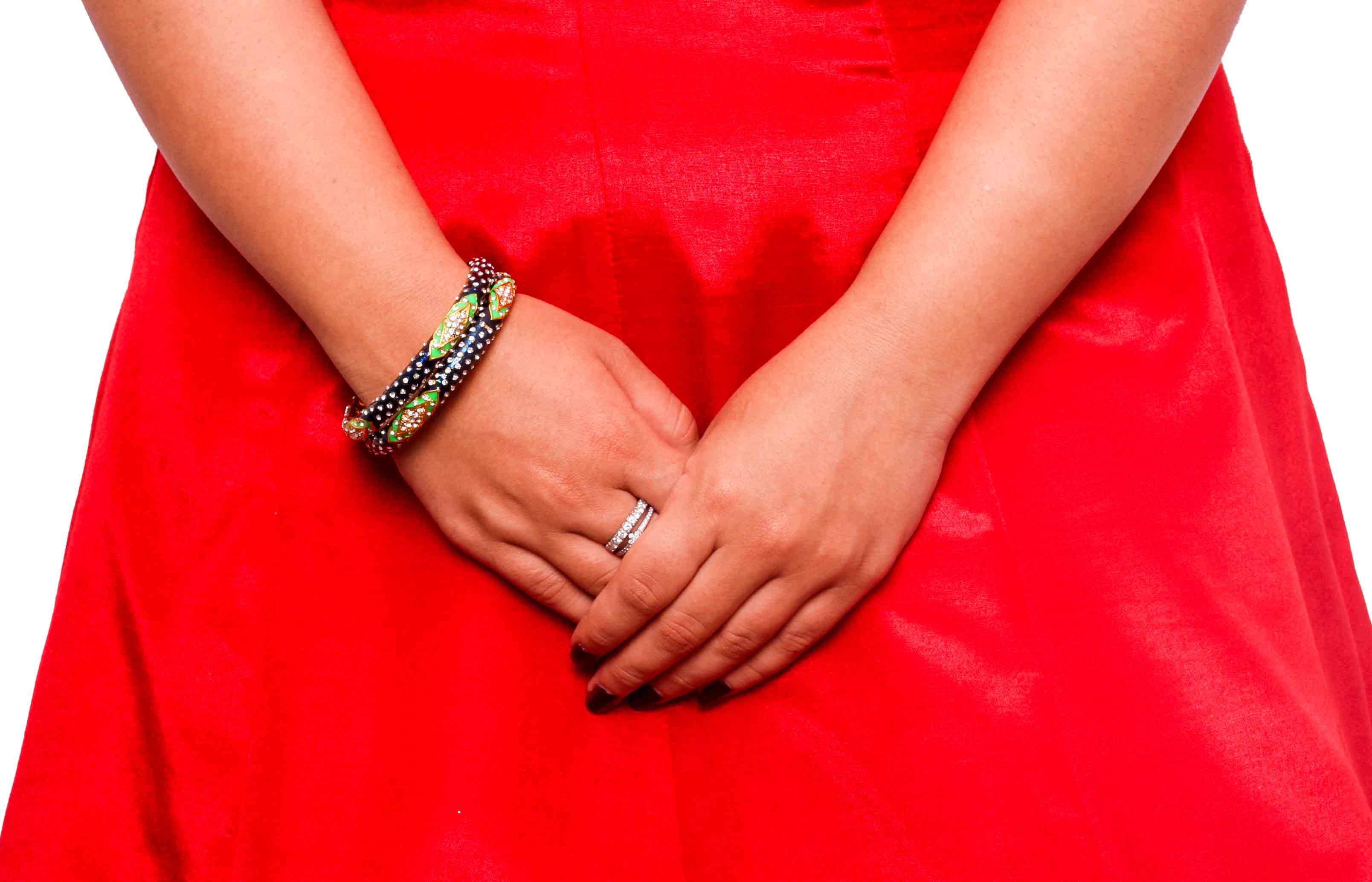 Intricate Meenakari And Stone Work Bracelet Pair - Image 3