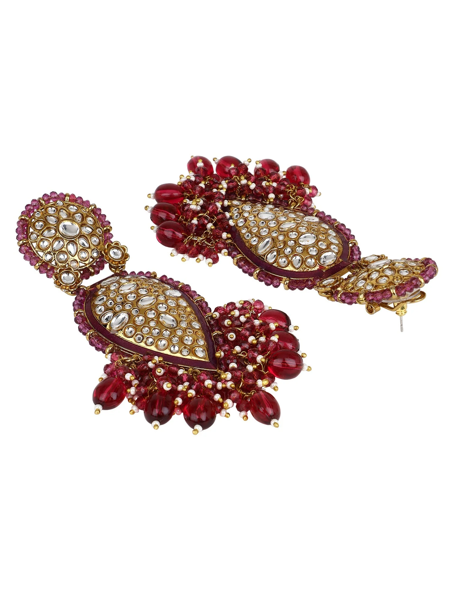 Jhumki Earring with kundan work by Leshya - Image 4