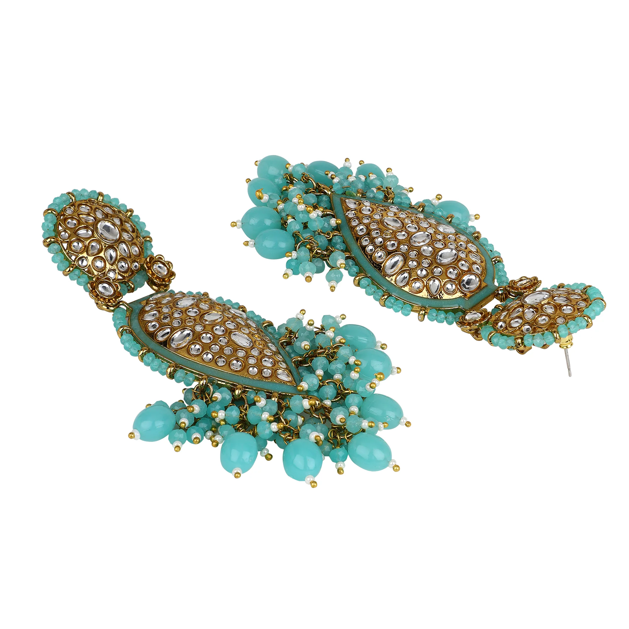 Jhumki Earring with kundan work by Leshya - Image 3