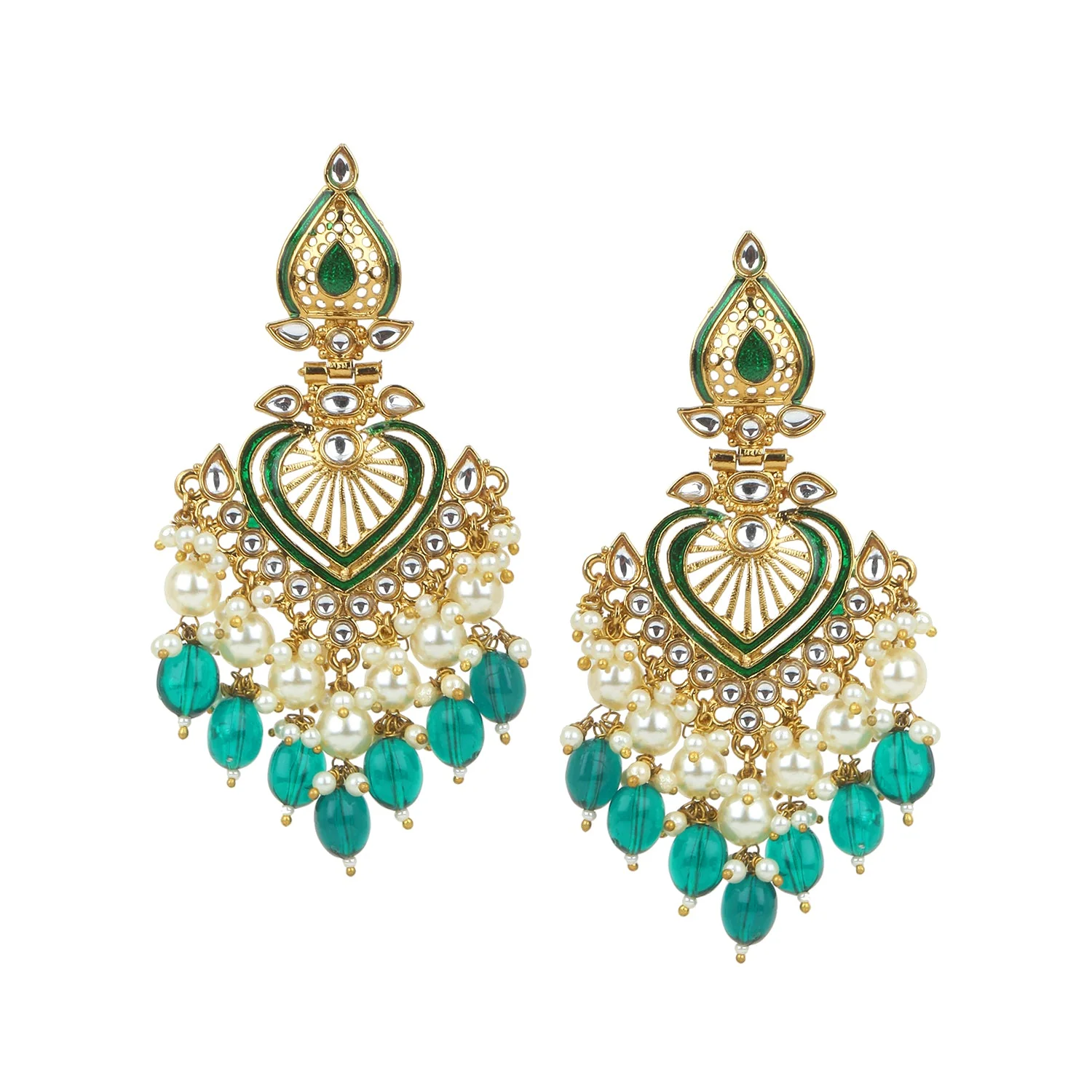 Jhumki Earring with Meenakari by Leshya - Image 5
