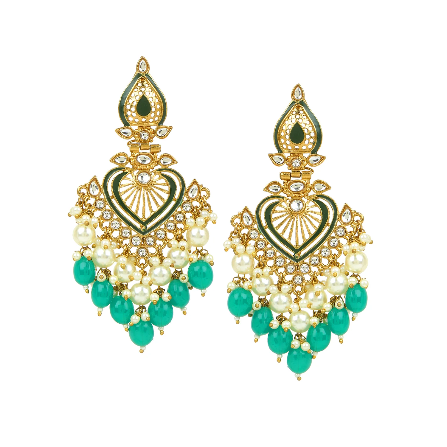 Jhumki Earring with Meenakari by Leshya - Image 8