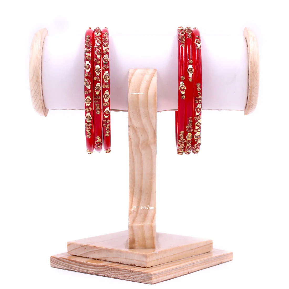 Acrylic Based Bangles with Golden Stonework by Leshya - Image 2