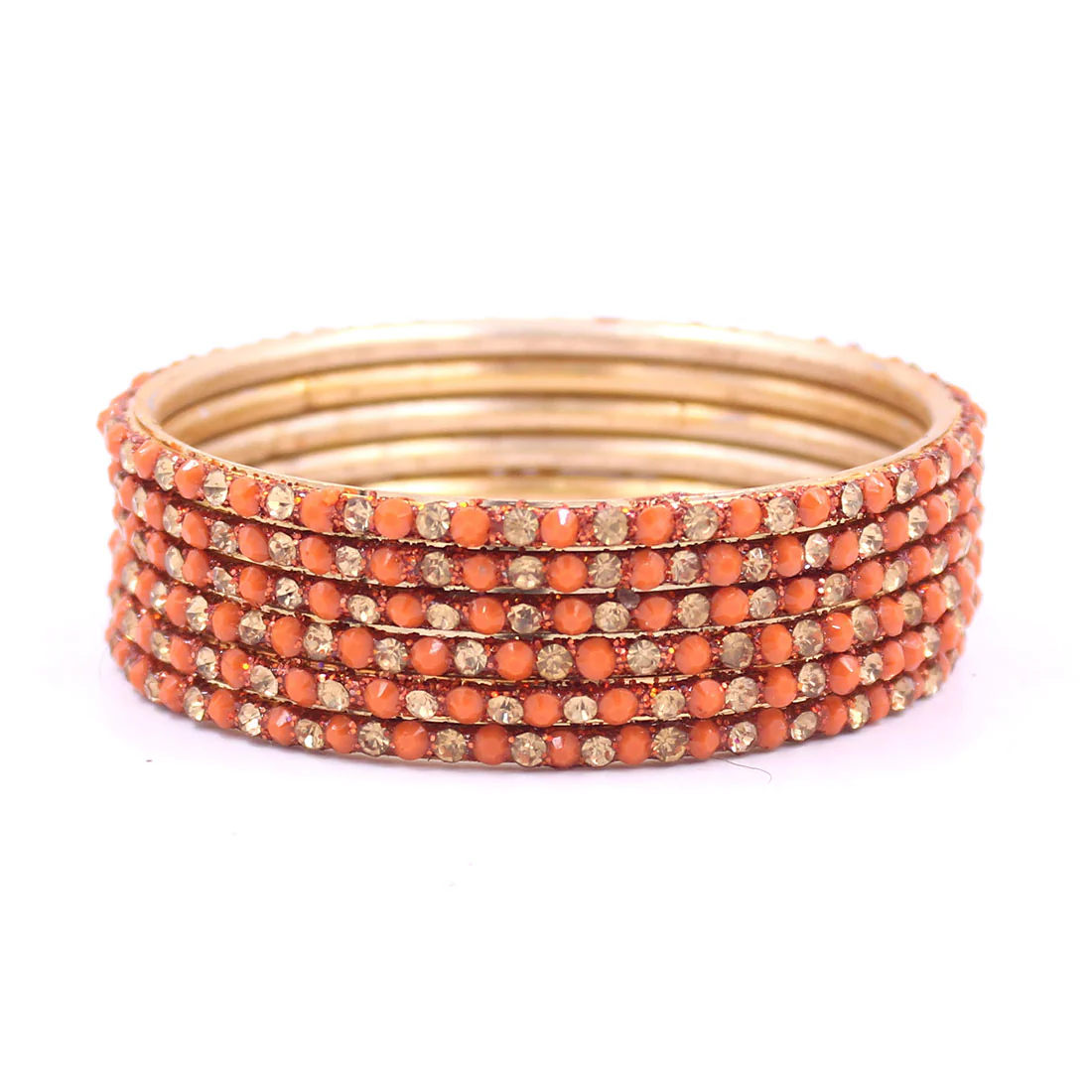 Brass Based Bangles with Coloured Stones by Leshya - Image 13