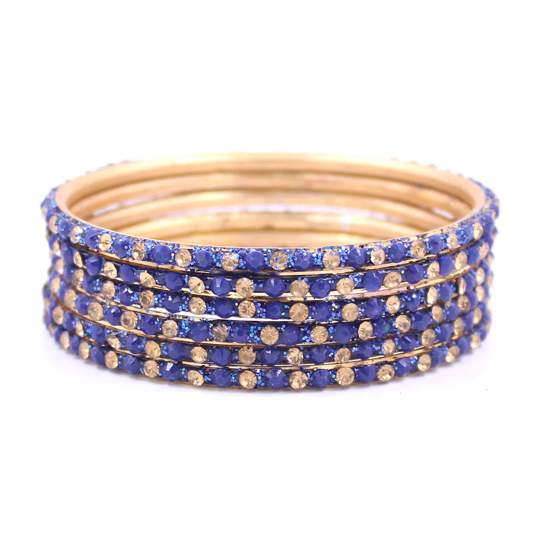 Brass Based Bangles with Coloured Stones by Leshya - Image 15
