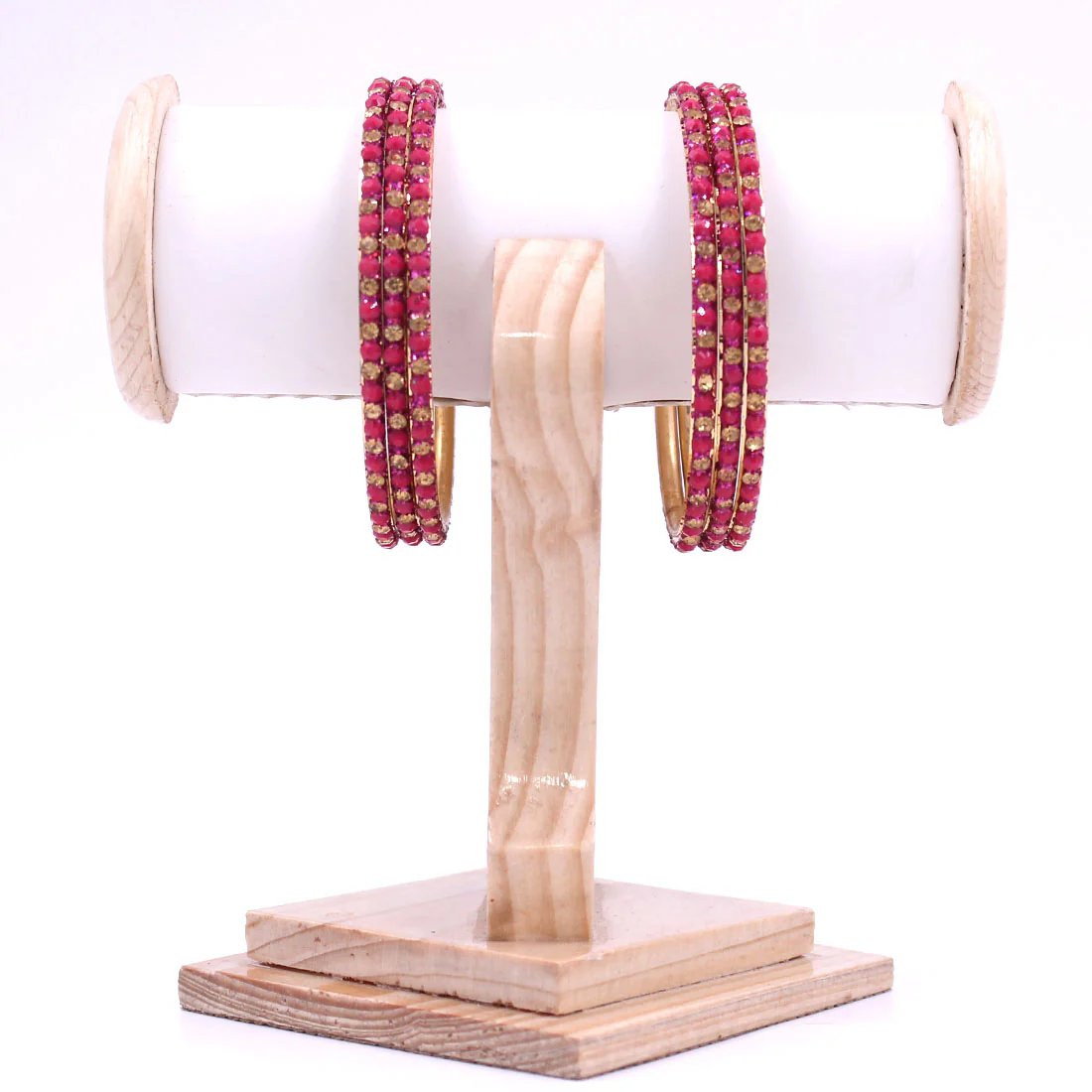 Brass Based Bangles with Coloured Stones by Leshya - Image 2