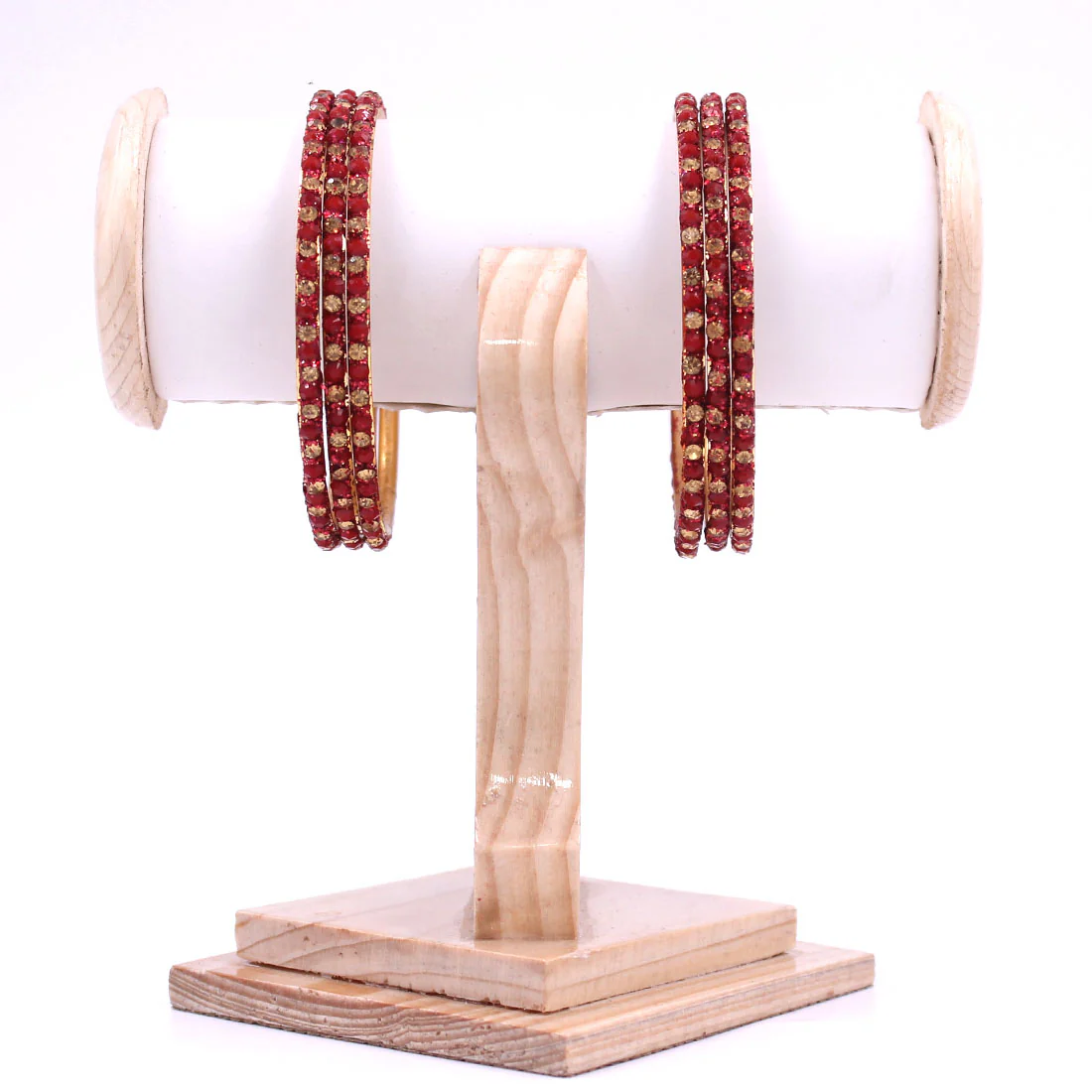 Brass Based Bangles with Coloured Stones by Leshya - Image 4