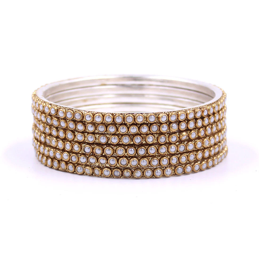 Brass Based Bangles with Running Bead work by Leshya - Image 3