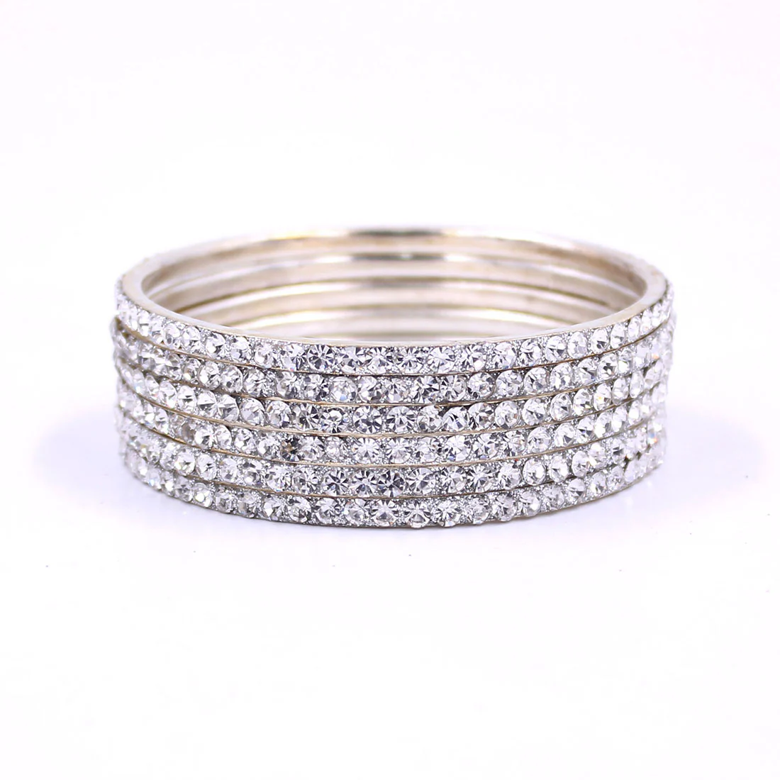 Brass Based Bangles with Silver Zari Work by Leshya - Image 4