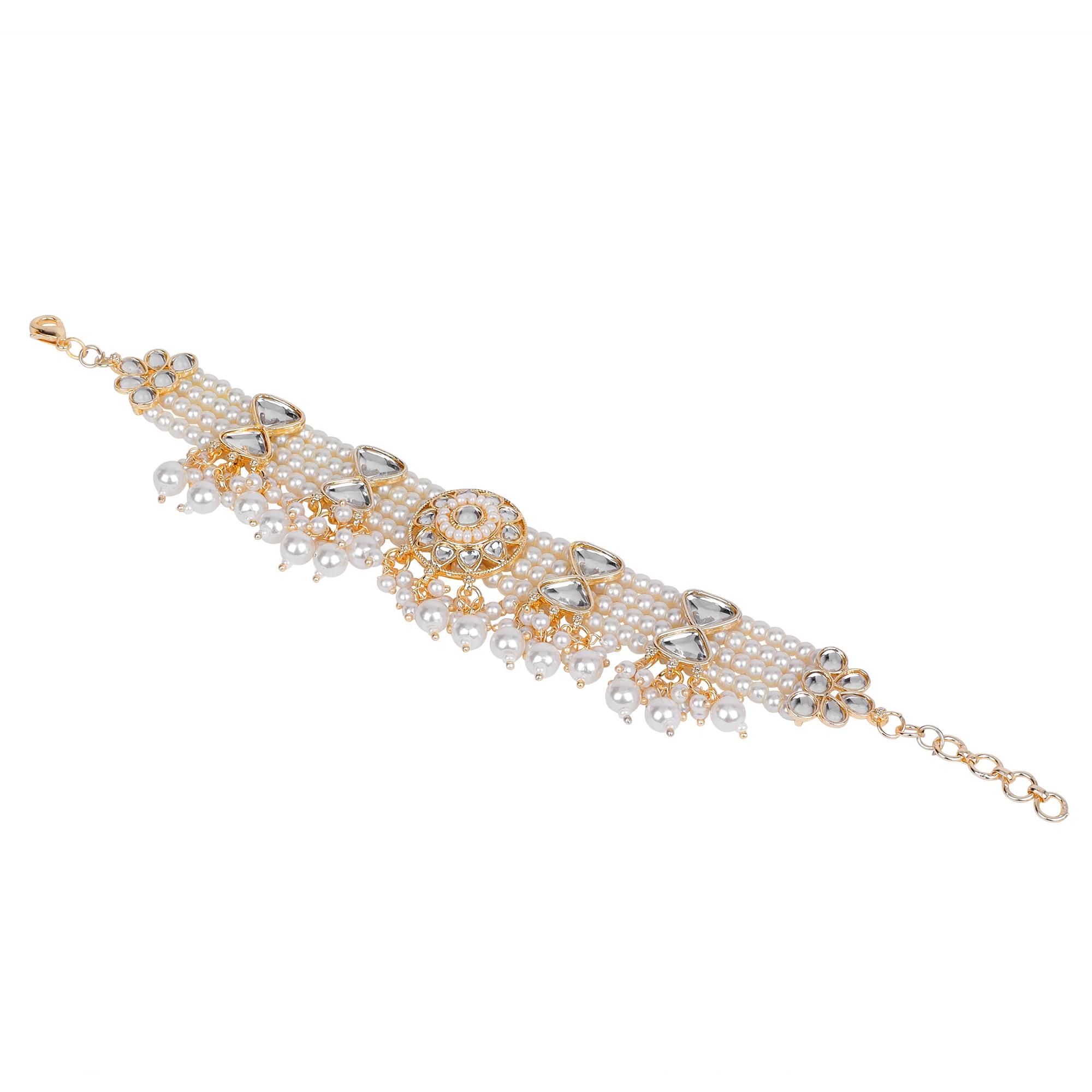 Kundan Beaded chain bracelet - Image 5