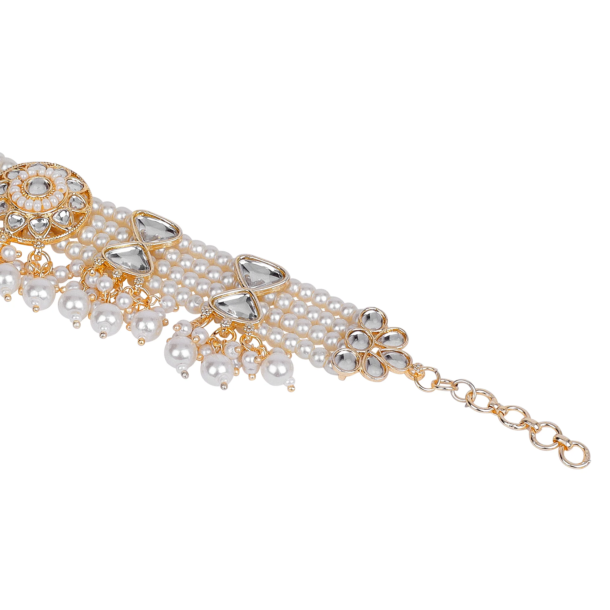Kundan Beaded chain bracelet - Image 6