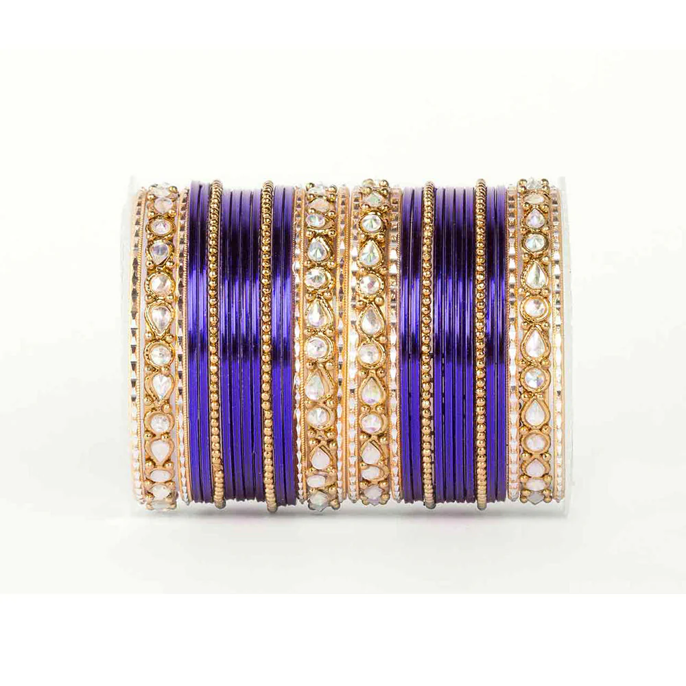 Kundan Gold Plating Bangle Set - Image 3