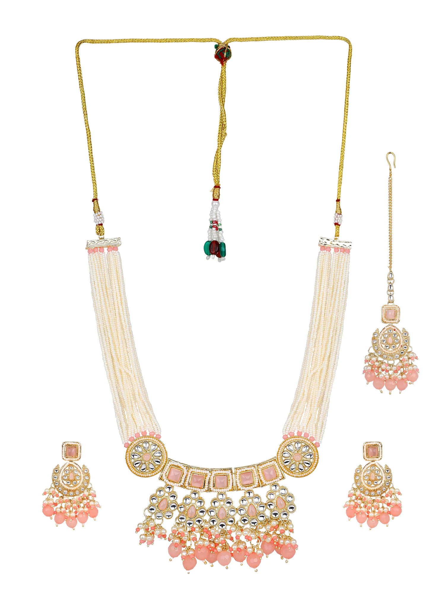 Kundan Long Necklace and Earring set by Leshya - Image 2